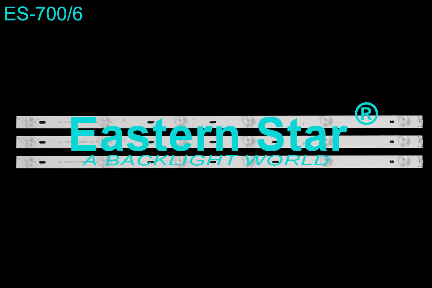 ES-700 LED TV Backlight use for  32" TV MG-32D280601W59018M36A 2C3B MS-L2544 V2、MG-32D2806V2C3B59018M-YY LED STRIPS(3)