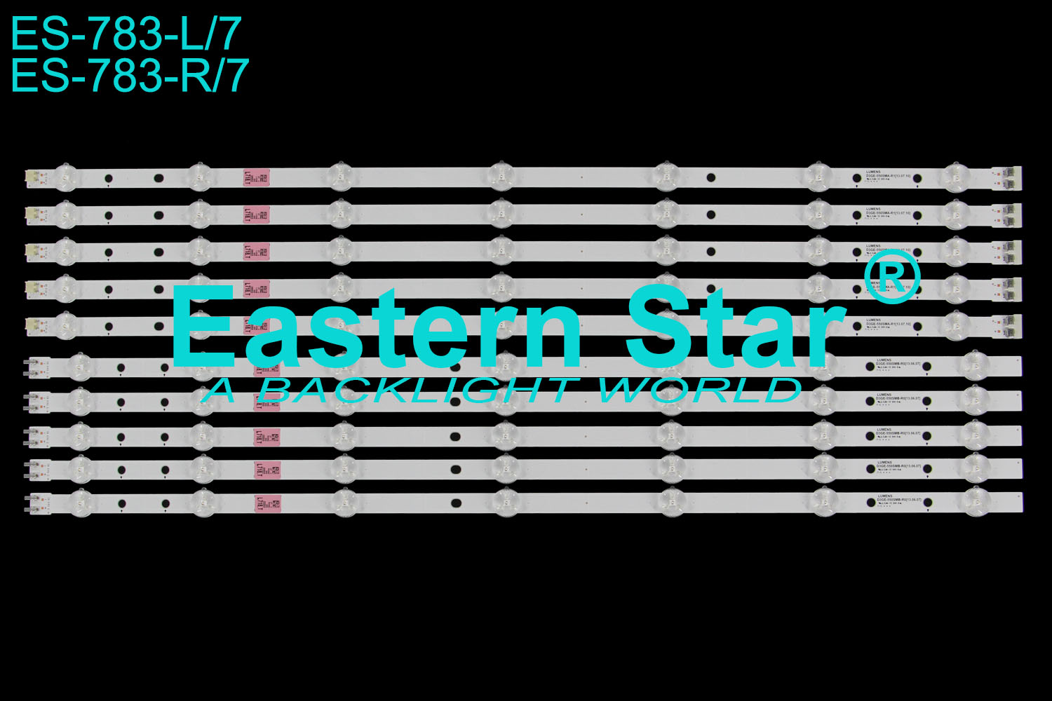 ES-783 LED TV Backlight use for Samsung 55" UE55H5200 LUMENS D3GE-550SMA/B 2013SVS55_3228N1_B2_L07/R07 LED STRIPS(10)