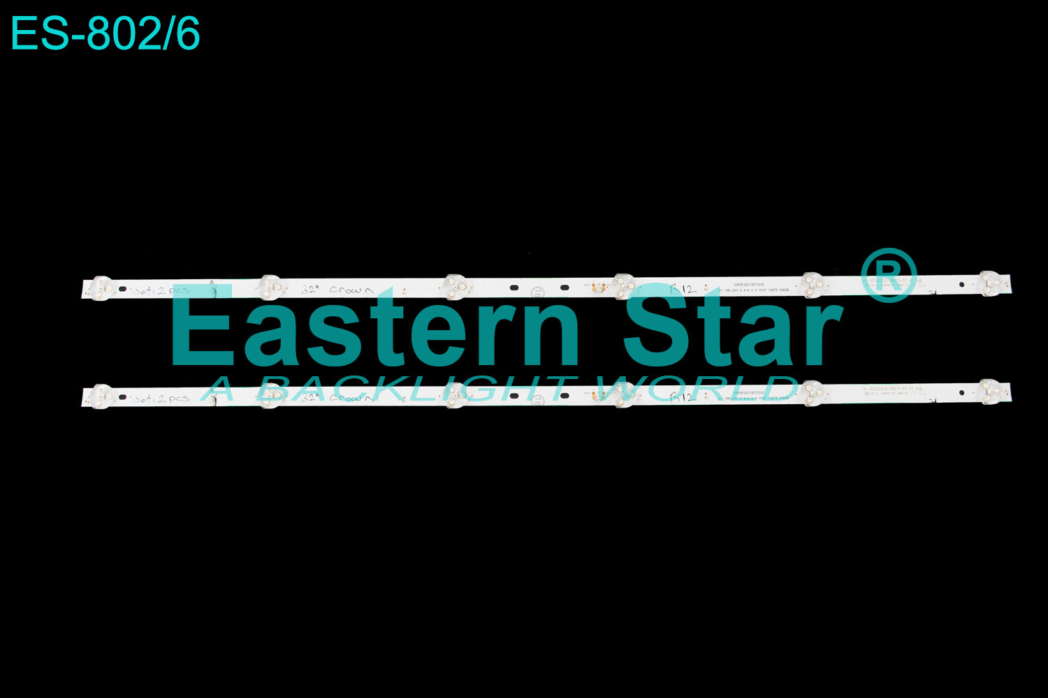 ES-802=ES-625 LED TV Backlight use for Skytech 32'' SLT-3230B  HL00320A30-0601S-07 A1 2*6 hl-00320a30-0601s-03 LED STRIPS(2)