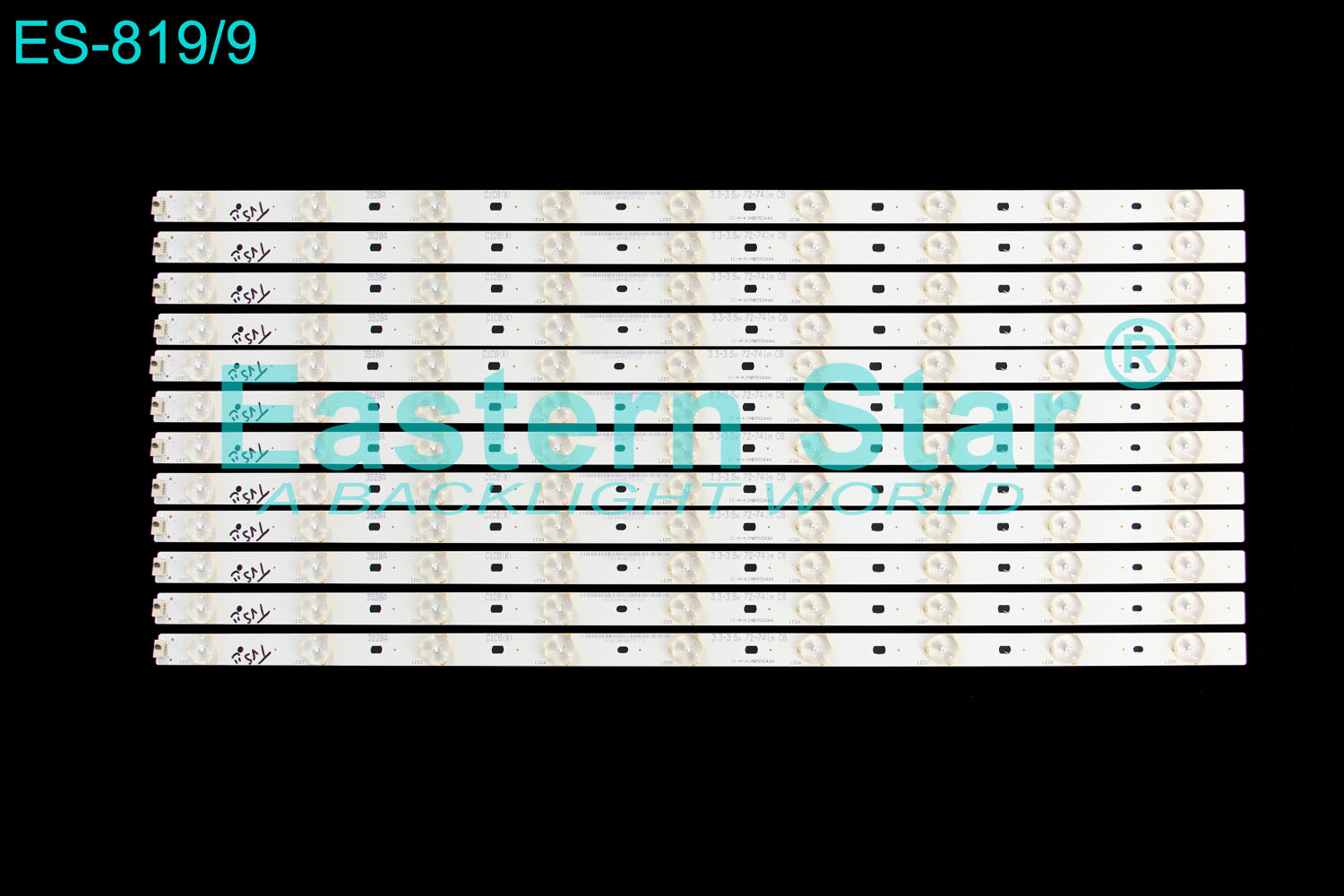 ES-819 LED TV Backlight use for 55'' Rca TV LED55C55R120Q IC-A-KJAB55D446 LED STRIPS(12)