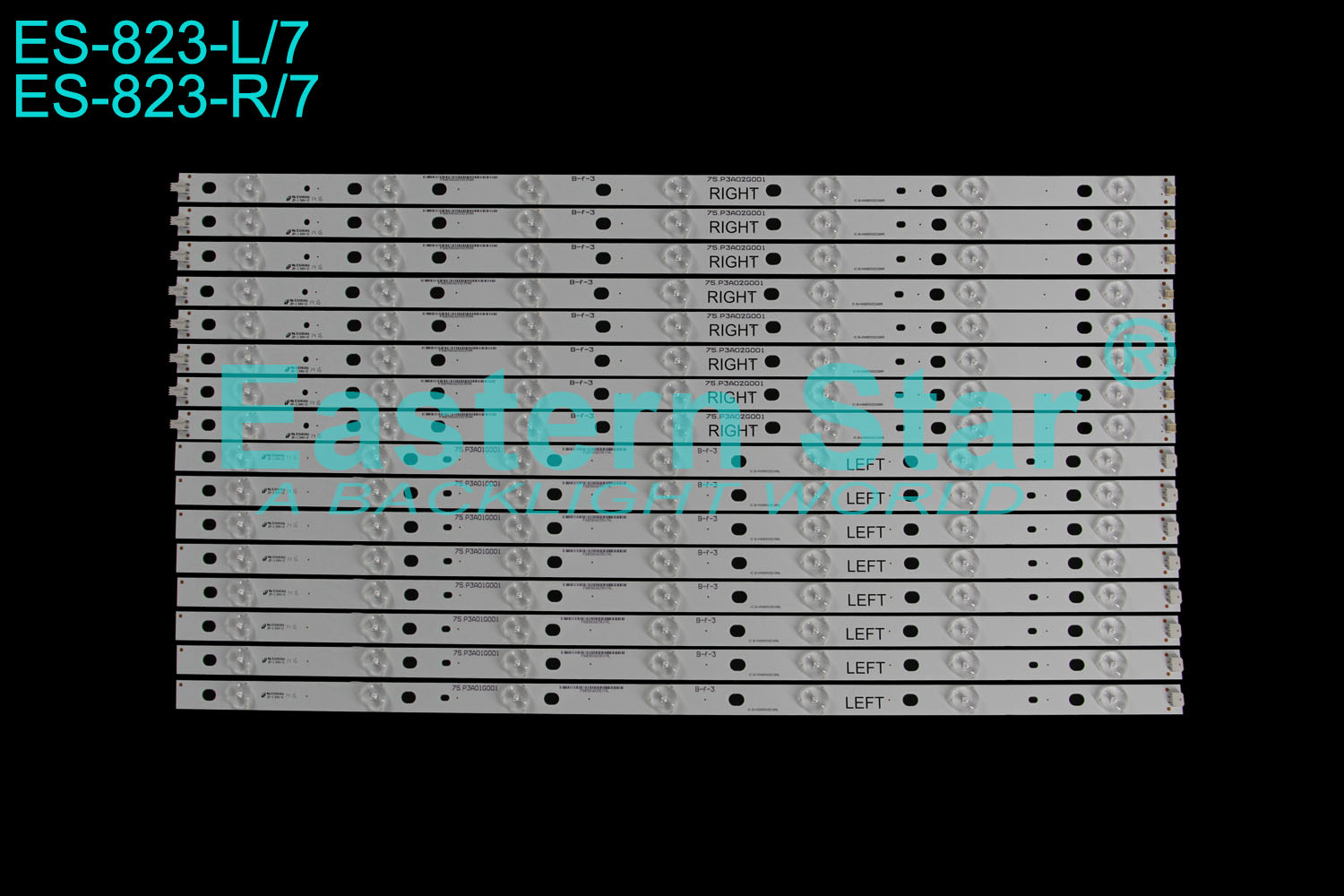 ES-823 LED TV Backlight use for 55'' Panasonic TV TC-55AS680U IC-B-HWBR55D399L/R LED STRIPS(16)