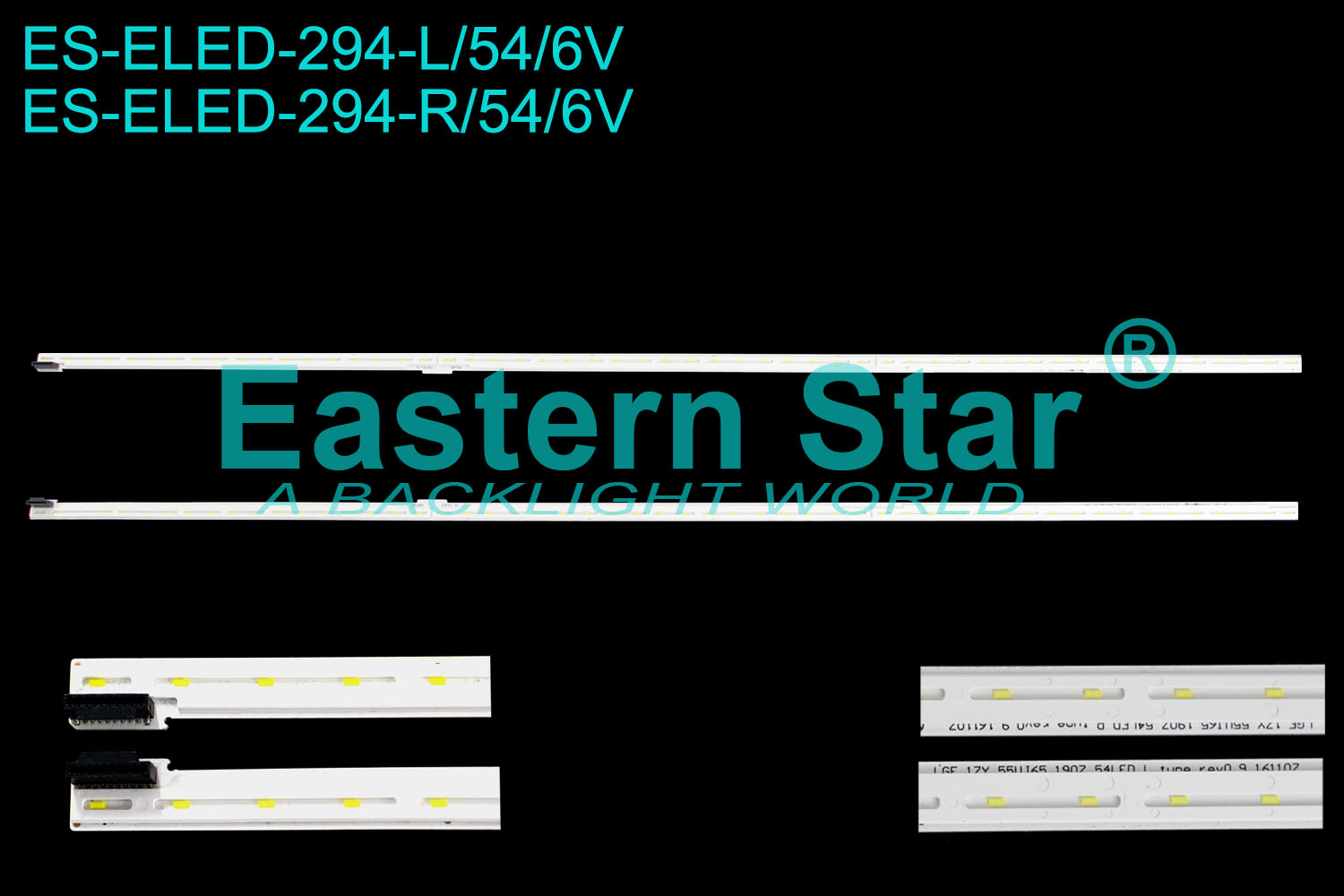 ES-ELED-294 ELED/EDGE TV backlight use for Lg 55'' TV 55UJ6540-UB/55UK6500AUA LGE 17Y 55UJ65 1907 54LED L/R TYPE LED STRIPS(2)