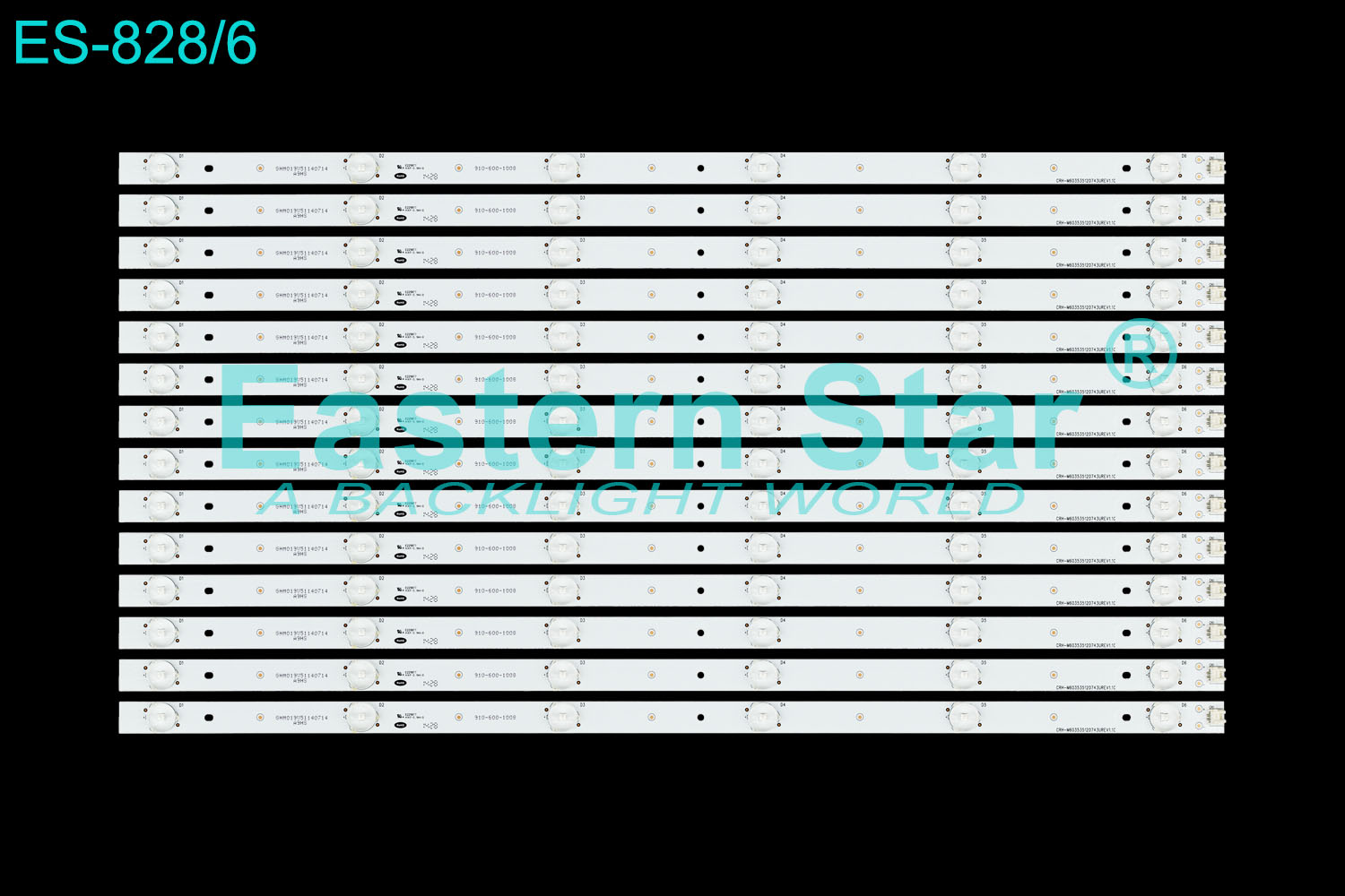 ES-828 LED TV Backlight use for 60'' Element/ Sharp ELEFW605 LC-60LE644U M6035315120743UREV1.1 LED STRIPS(14)