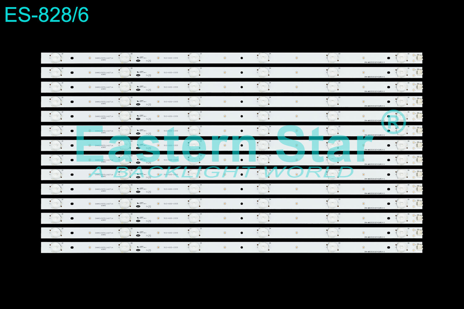 ES-828 LED TV Backlight use for 60'' Element/ Sharp ELEFW605 LC-60LE644U M603535120743UREV1.1 LED STRIPS(14)