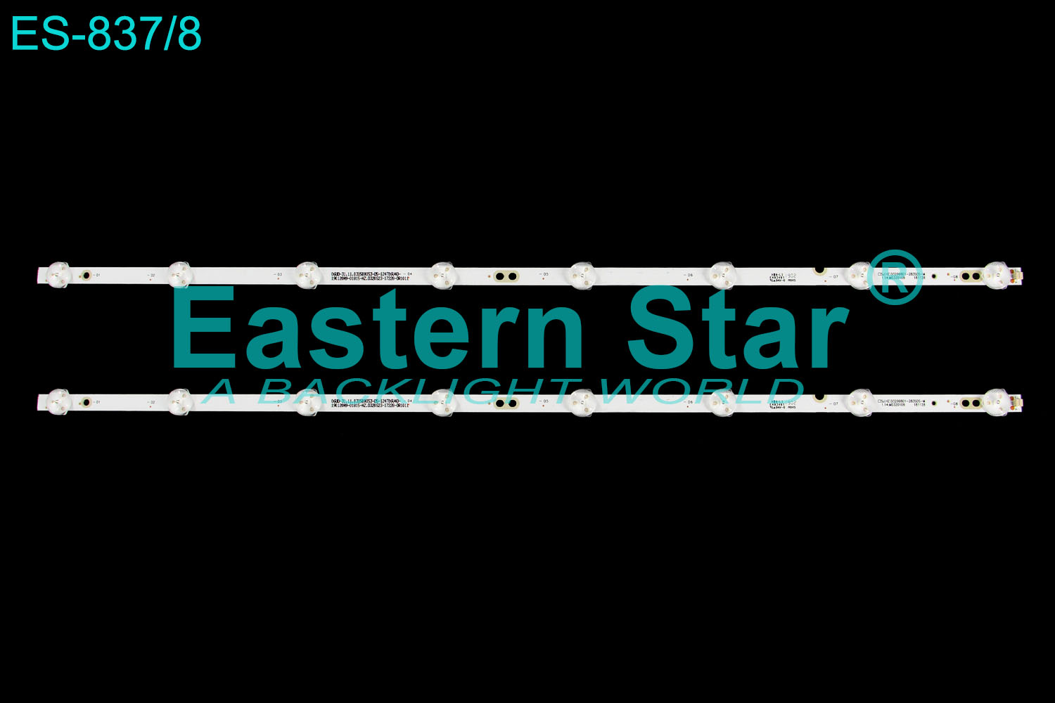 ES-837 LED TV Backlight use for 32'' Adler SJ.H.D3200801-2835DS-M SJ.YM.D3200801-2835DS-M SJ.YM.D3200801-2835FS-M 1.14.MD320146 181123 SJ.HZ.D3200801-2835BS-M1.14.MD320022 SJ.HZ.D3200801-2835DS-M1.14MD320109 LED STRIPS(2)
