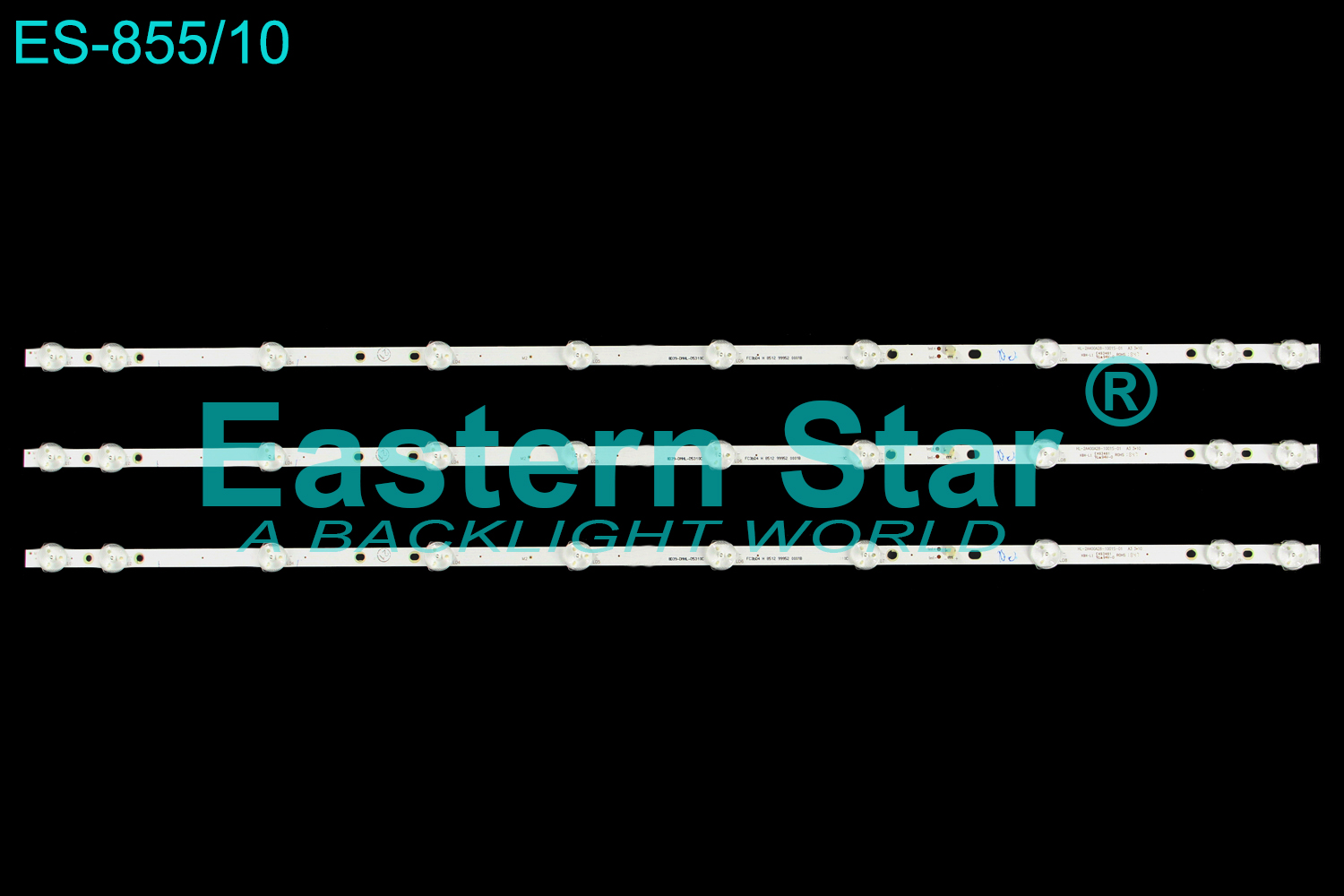 ES-855 LED TV Backlight use for 40'' POLARINE TV 40PL52TC-SM HL-2A400A28-1001S-01 A3 3*10 LED STRIPS(3)