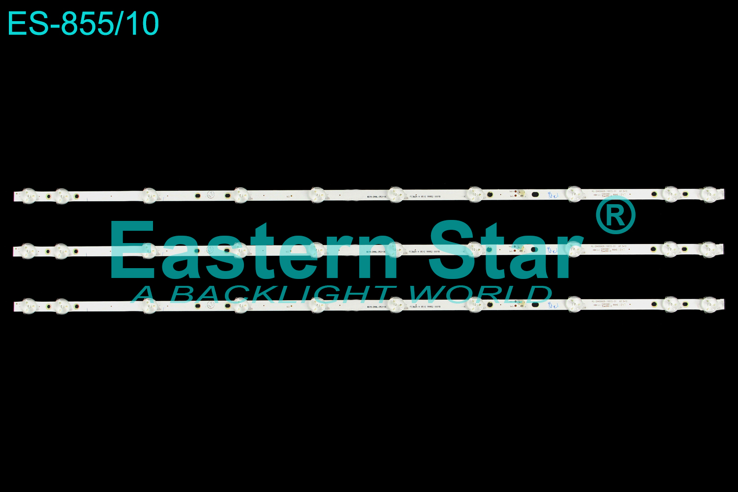 ES-855 LED TV Backlight use for 40'' Polarline/Sunny TV 40PL52TC-SM HL-2A400A28-1001S-01 A3 3*10 LED STRIPS(3)