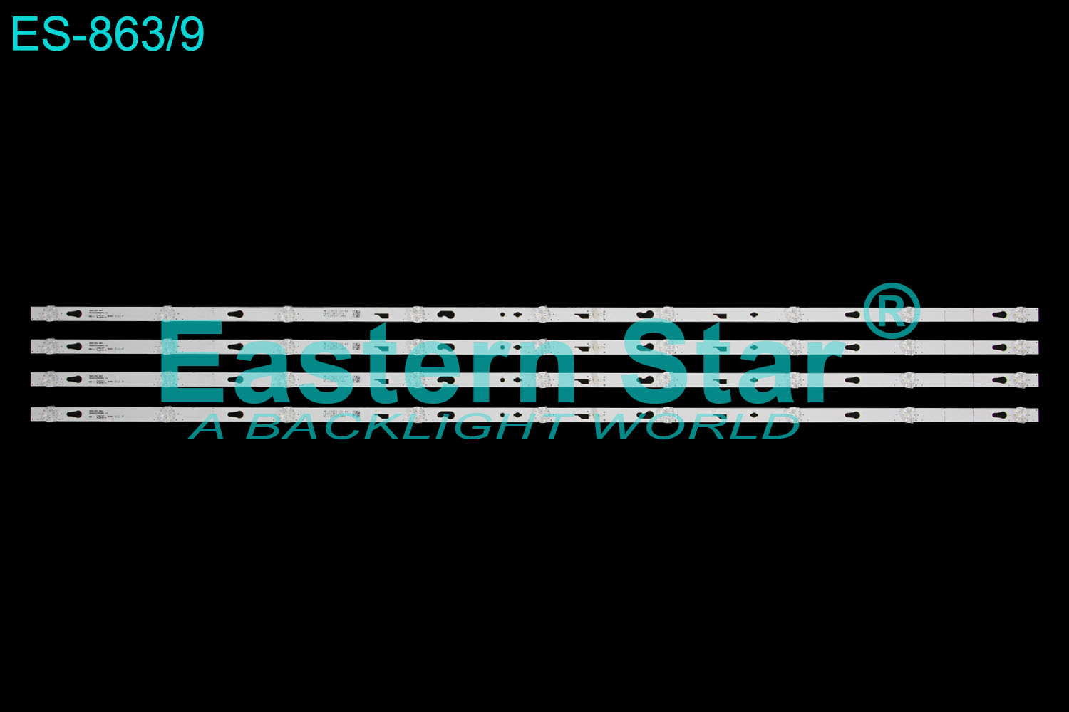 ES-863 LED TV Backlight use for Philips 50'' TV 50PFL5504/F8 50HR332M09A0 V2 4C-LB500T-HR6 50D09-ZC22AG-01E, 3030TC500031E LED STRIPS(4)