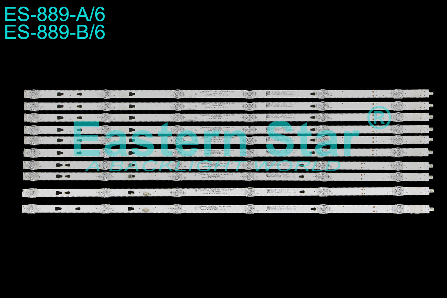 ES-889 LED TV Backlight use for Jvc 58'' Haier / Westinghouse WR58UX4019 LED58D06A-ZC29AG-07E| LED58D06B-ZC29AG-07E LED STRIPS(10)