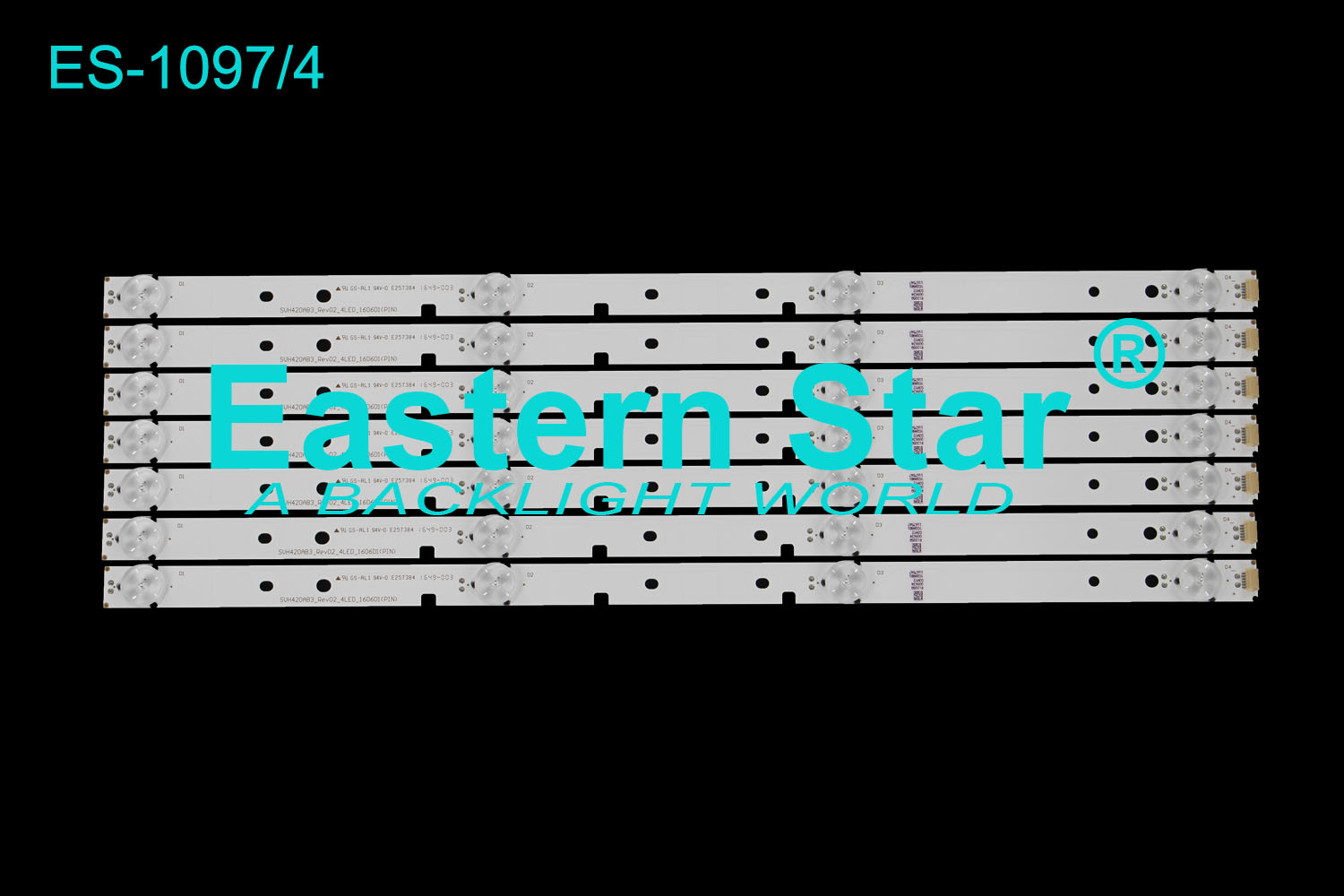ES-1097 LED TV Backlight use for 43'' Hisense H43M3000 SVH420AB3_Rev02_4LED_160601 LED STRIPS(7)