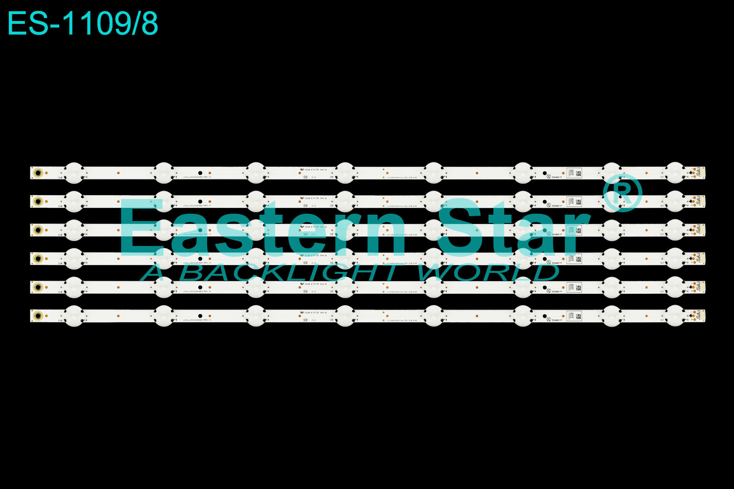 ES-1109 LED TV Backlight use for 55" Philips 55PFL56 UDULED0GS065 LG Innotek 55inch Funai_REV.C 2016.10.04 LED STRIPS(6)