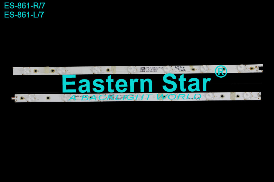 ES-861 LED TV Backlight use for 49" Philips 49PUS6482, 49PUS7002 LBM490P0701-CQ-3(R) (5)  LBM490P0701-CP-3(L) (5) LED STRIP(14)