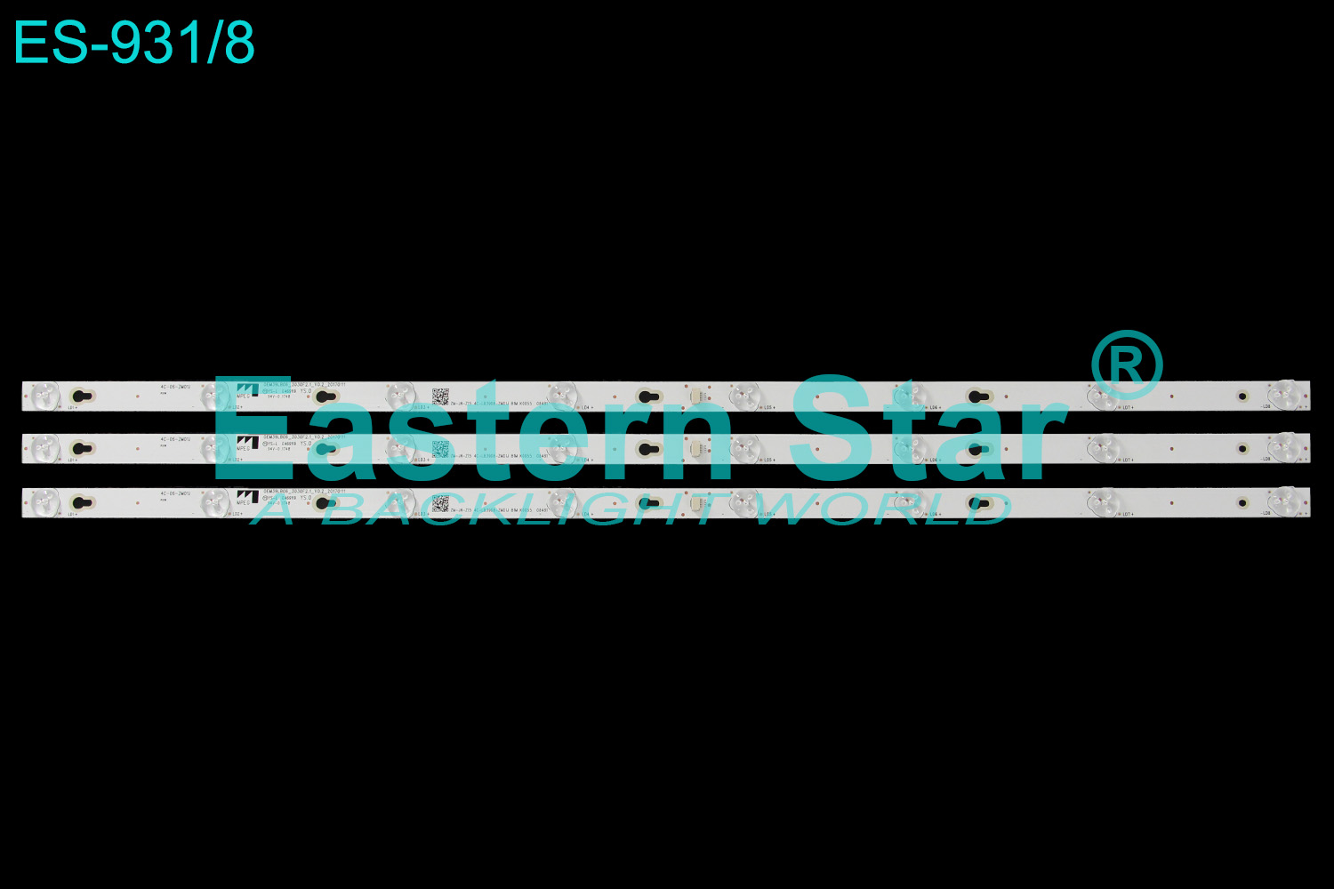 ES-931 LED TV Backlight use for 39" Tcl 39L2650C L39S4900FS L39S4900 OEM39LB06_3030F2.1_V0.2_20170111 4C-LB3908-ZM01J 81M K0055 LED STRIP(3)