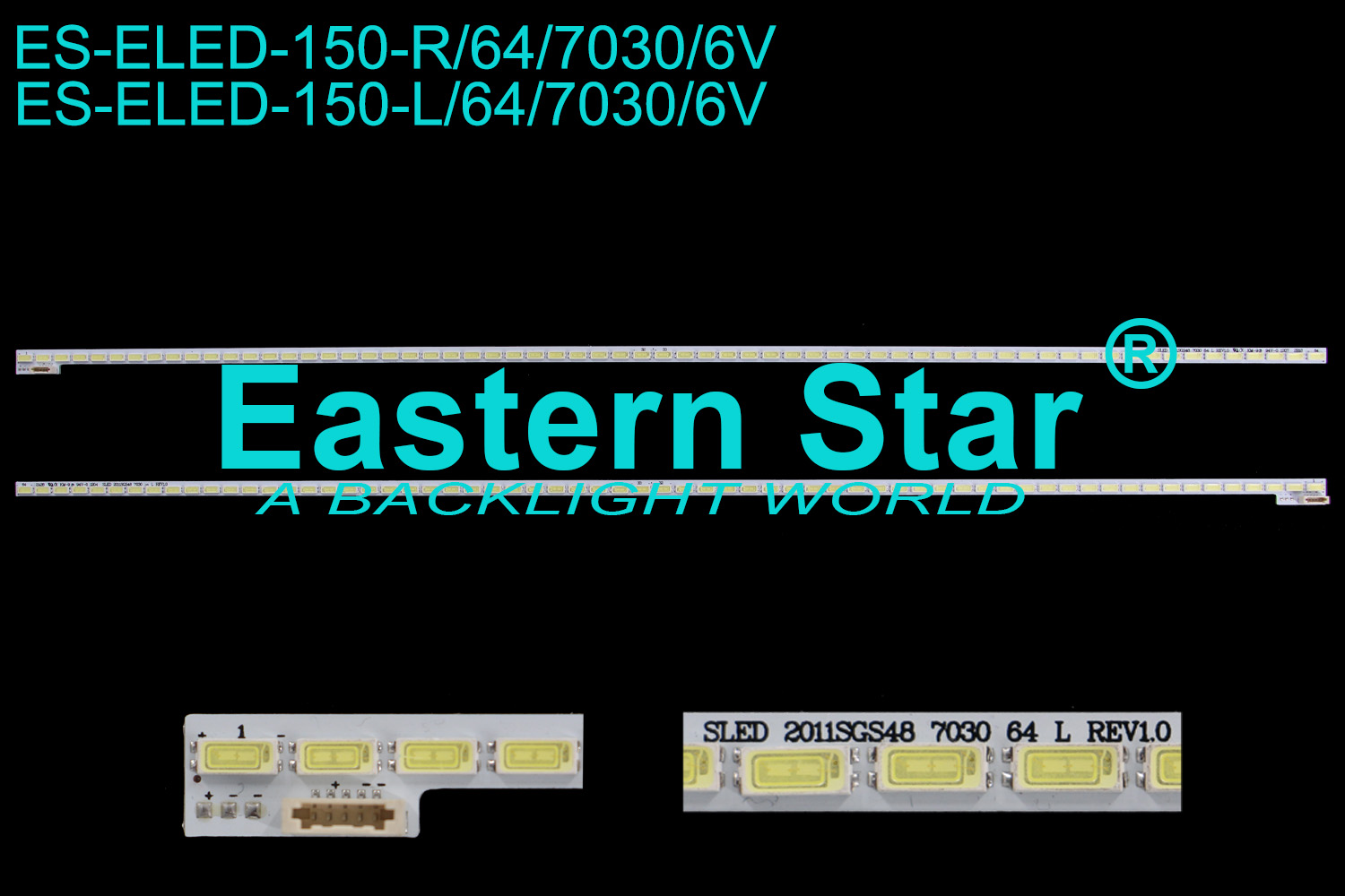 ES-ELED-150 ELED/EDGE TV backlight use for Haier 48'' 64LEDs SLED 2011SGS48  7030 64 R/L REV1.0 (2)