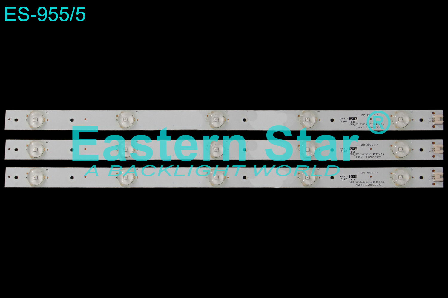 ES-955 LED TV Backlight use for 22" Philips G21.535350503491REV:1.4 ASSY:1200068773 LED STRIP(/)