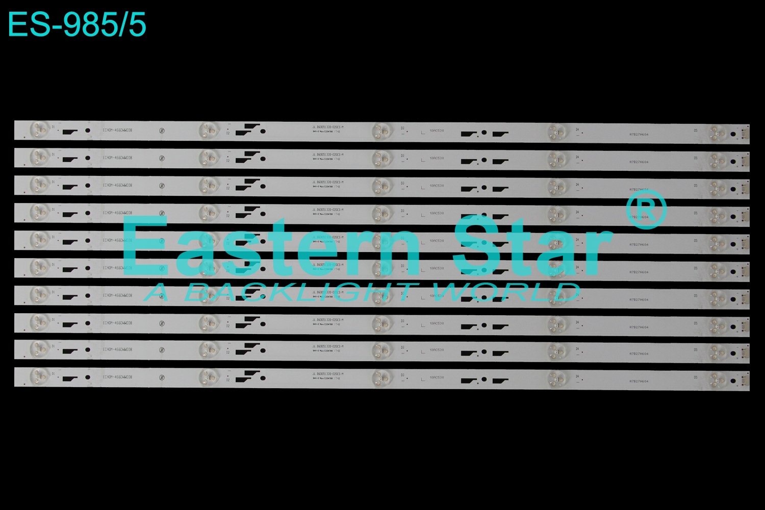 ES-985 LED TV Backlight use for 60" Hitachi/Tcl 60R70 JL.D60051330-020CS-M,  60HR332M05A0 V4,  60D1600   60HR332M05A0-V4 LED STRIP(10)