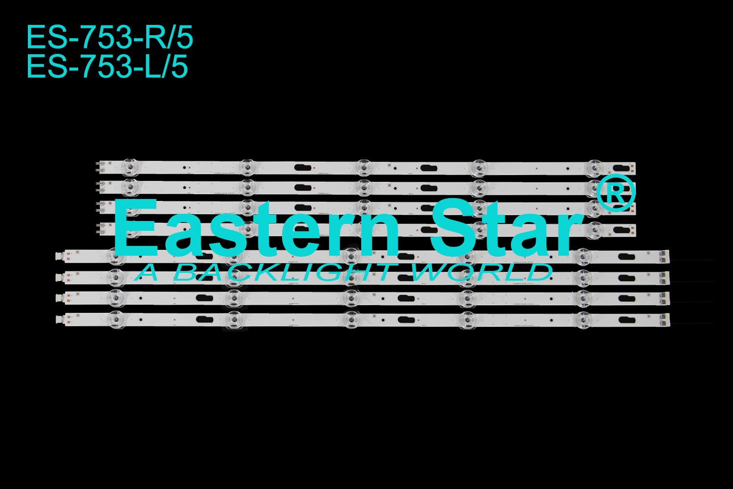 ES-753 LED TV Backlight use for Samsung 55'' UN55TU700DF (FA01) SVC550F53/78_R, SVC550F53/78_L LED STRIPS(8)