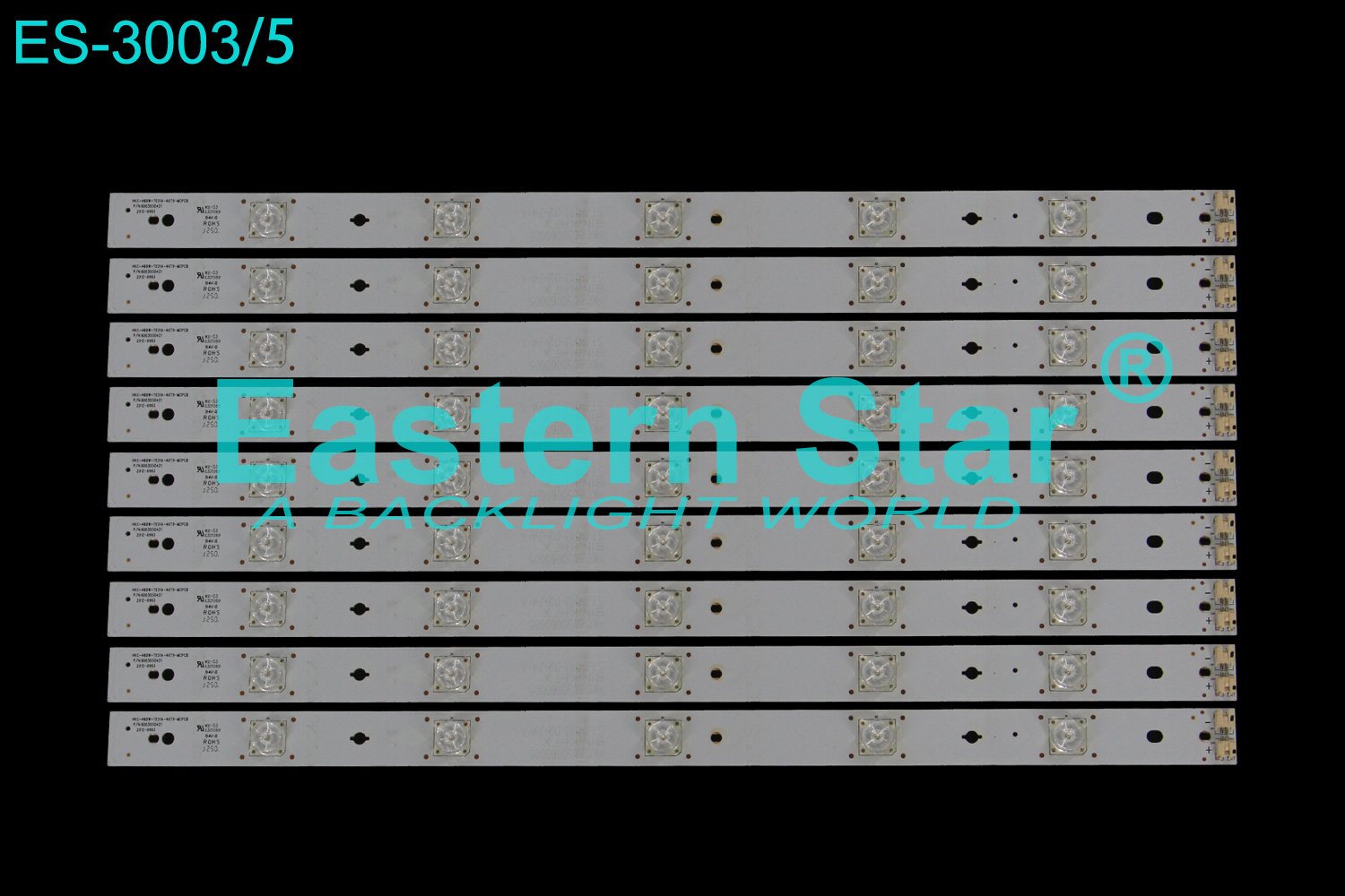 ES-3003 LED TV Backlight use for 46" Sanyo  HK460WLEDM-MH17H,LSC460HN01 HKC-460W-TE01A-46T9-MCPCB P/N:6003050421 2012-0903  HKC: 6050060005 LED STRIP(9)