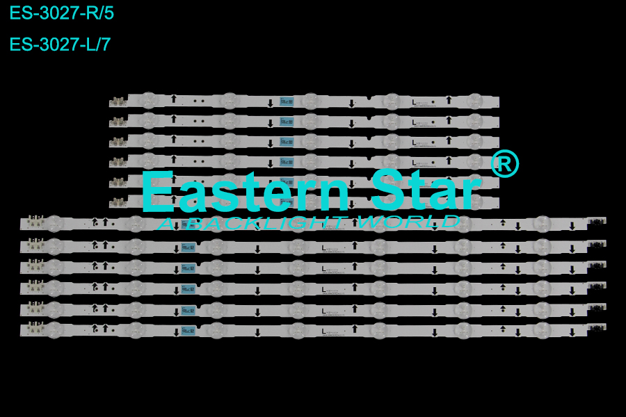 ES-3027 LED TV Backlight use for 50" Samsung ,UN50J5300AGXZS,UN50J6300AFXZC L/R: D4GE-500DCA-R2[14.03.17]  BN96-30425A LED STRIP(12)