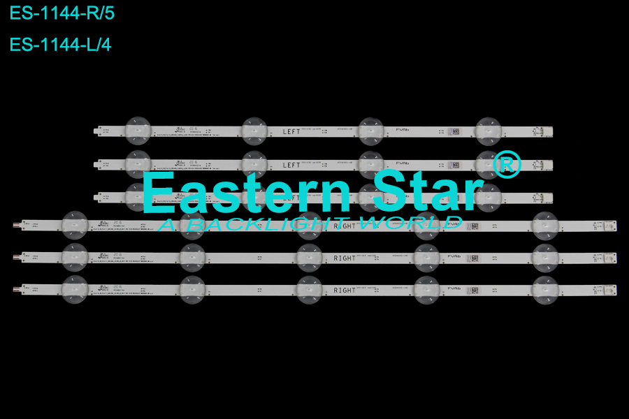 ES-1144 LED TV Backlight use for 49" Arcelik/Beko  A49L 8840 5B, L/B: 49_Clarity_3x5+3x4_1313FCA_L/R_4S1P REV.V5-B 2018/03/07 WCK60601-AB LED STRIP(6)