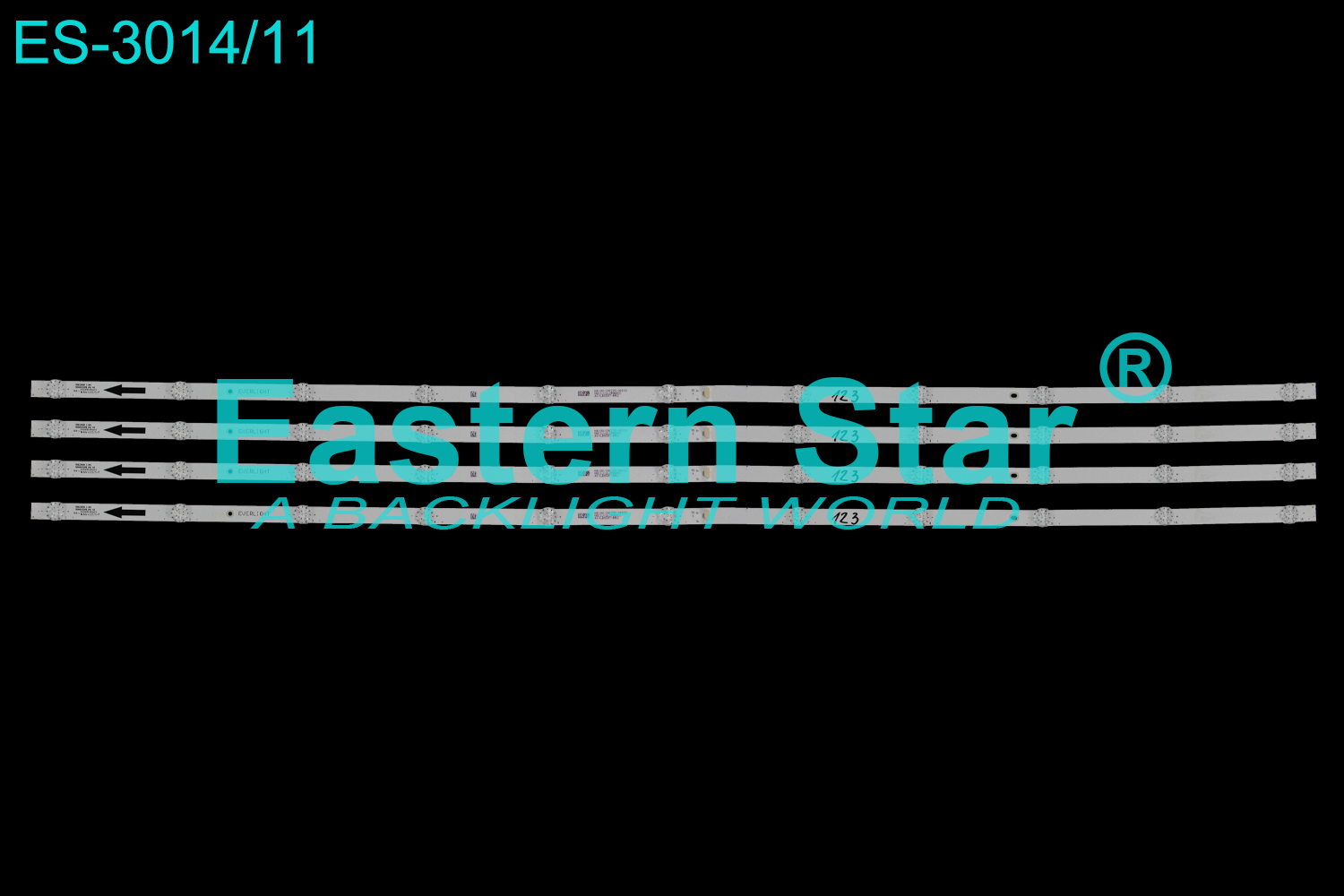 ES-3014 LED TV Backlight use for 55" Tcl / Xiaomi 55D2900, 55S405LEAA EVERLIGHT 55D2000 11*4  55HR332M11A0 V0 E486558  / HR/08/200725/00833 00CJJ/LL2M06R1C 4C-LB550T-HR LED STRIP(4)