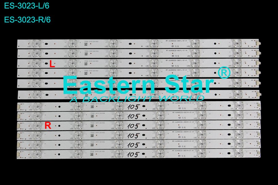 ES-3023 LED TV Backlight use for 49" Sharp LC-49CFE5002E Blaupunkt B49U235T2 L/R: RF-AJ490E32-0601L/R-01 A1 TJ94K4/5 R5503/5 2440/3282 000H LED STRIP(12)