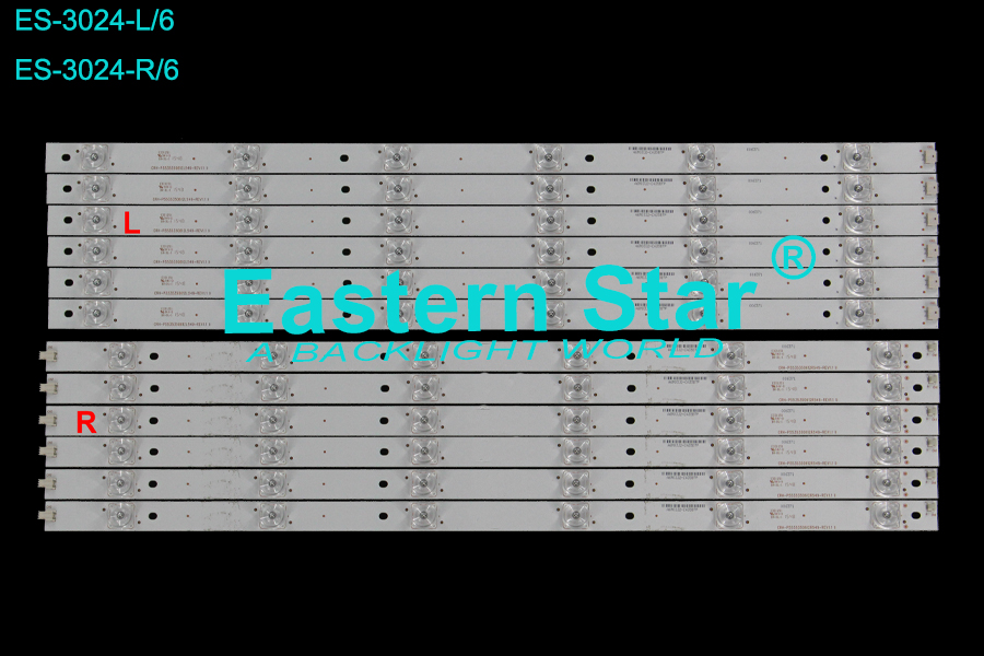 ES-3024 LED TV Backlight use for 55" Sharp LC-55CFE6241E,L/R: P5535350612L549-REV.1.1 B  LED STRIP(12)