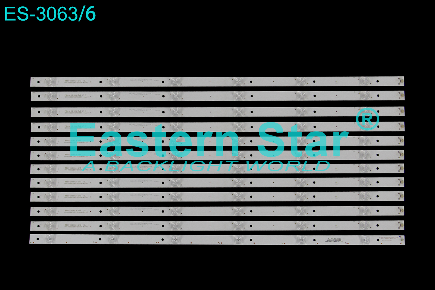 ES-3063 LED TV Backlight use for 65" Haier 65UFC2500 K65EM3030T1206684-REV1.1 YF-P02M00F3HJ3D-0001 12-65C100-3030-0D20-6X12-170703 LED STRIP(12)