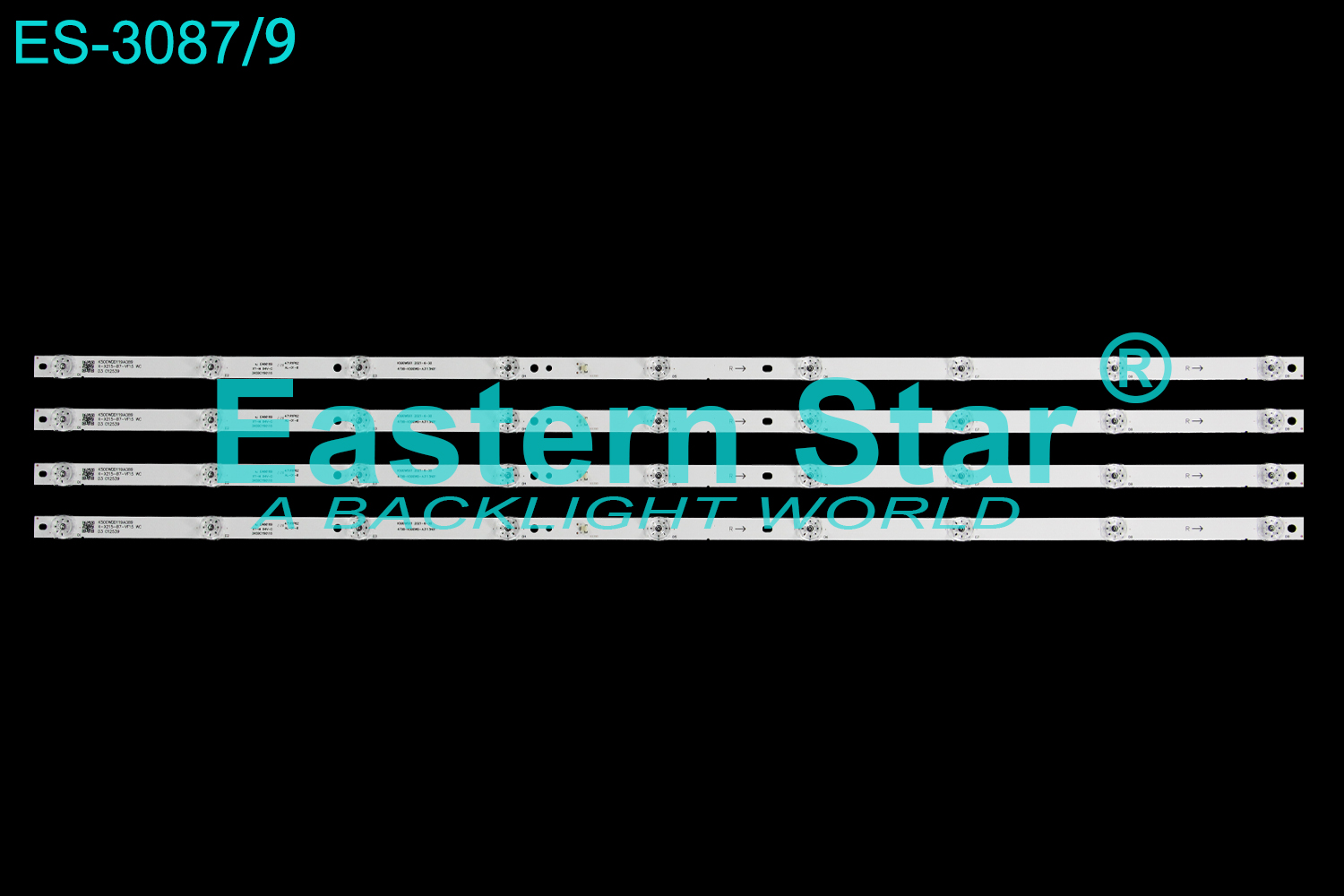 ES-3087 LED TV Backlight use for 50" Suniya 50UK950  K500WD01 2021-6-30 4708-K500WD-A3113N01 K500WDD119A089 X-X215-B7-VF15 WC D3 012539  E466169  3AS9CY90116 471R1P62 AL-01-B LED STRIP(4)