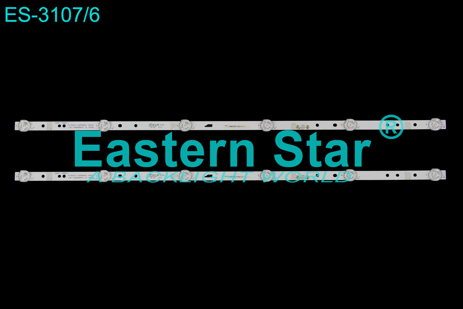 ES-3107 LED TV Backlight use for 32" Lg Plus 32LP2020, Telenova 32D4001 32D05-1,32D06-1,FZ.YM.02.11.32P090001 190622,  1.30.1.YM32E9B01R V2 3030B LED STRIP(2)