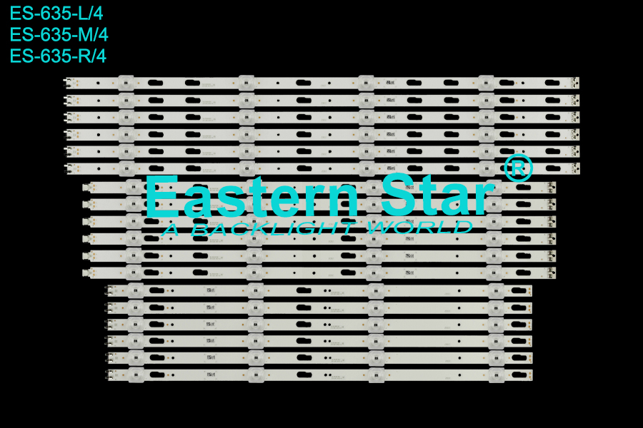 ES-635 LED TV Backlight use for 75" Samsung LH75BETHLGFXGO L/M/R: BN96-50310A  LN41-00897A  LED STRIP(18)