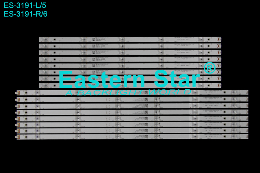 ES-3191 LED TV Backlight use for 58" Philips 58PU57304 L: LB-GM3030-GJ0D22586X11PC09-L-S  58PC09-L  R: LB-GM3030-GJ0D22586X11PC09-R-S  58PC09-R  LED STRIP(12/16)