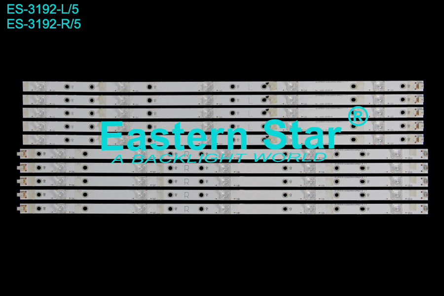 ES-3192 LED TV Backlight use for 55" Philips 55PU57304 L: LB-GM3030-GJ0D22555X10AN22-L-1-T 55AN22-L  R: LB-GM3030-GJ0D22555X10AN22-R-1-T 55AN22-R  LED STRIP(10)