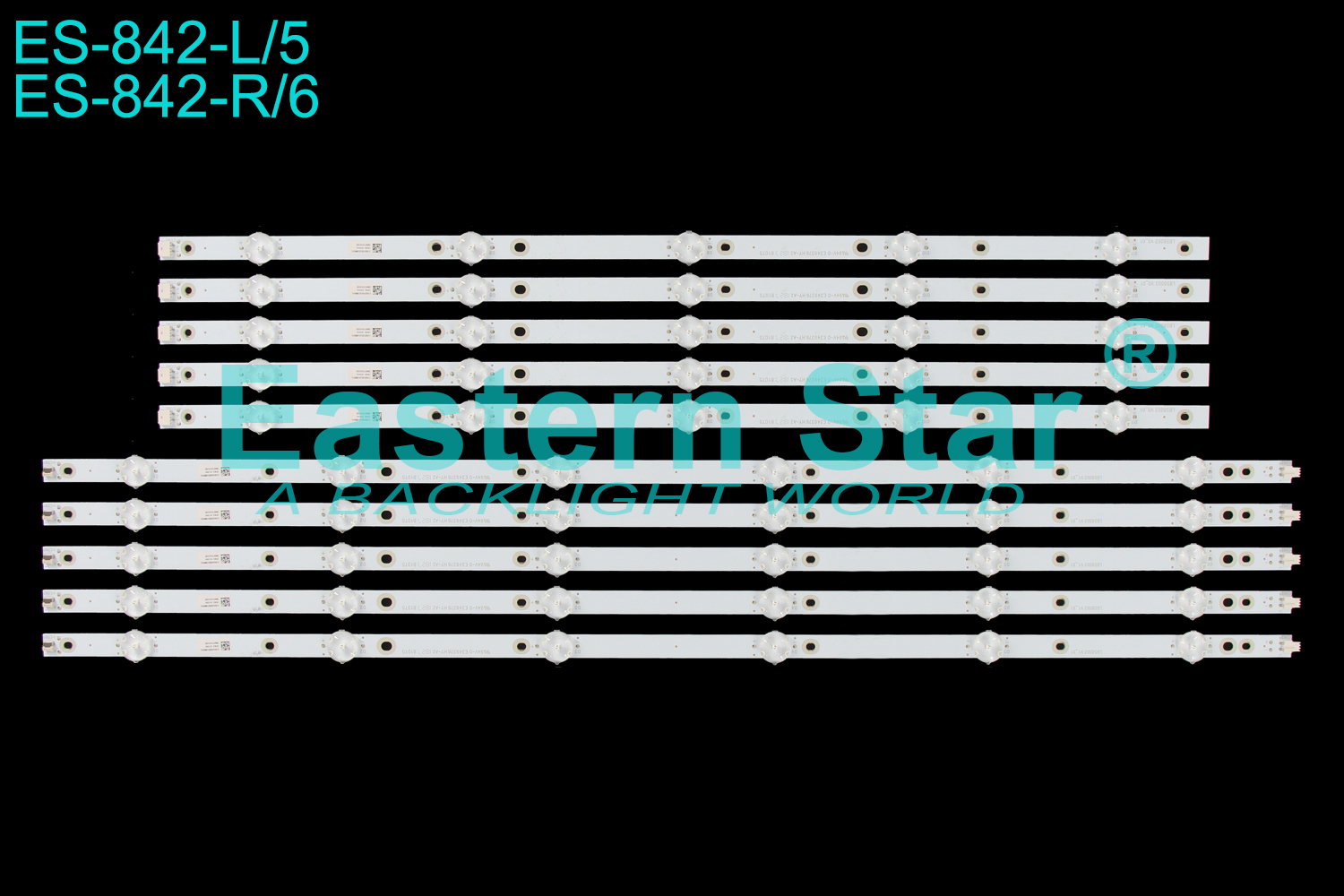 ES-842 LED TV Backlight use for 58'' Philips TV PT580F2-PU1L.Q LB58003 LED STRIPS(10)