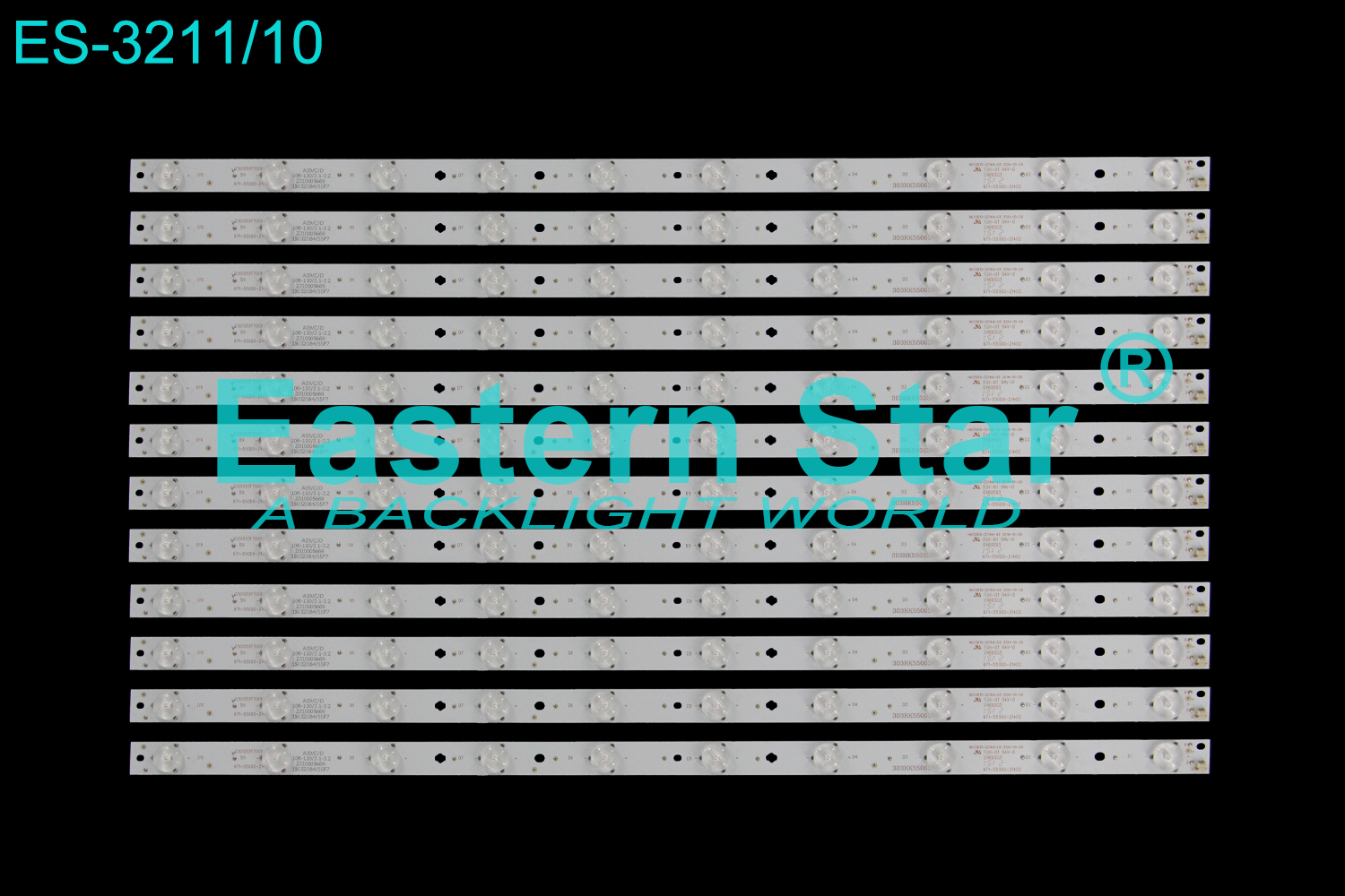 ES-3211 LED TV Backlight use for 55" Sanyo 55CE5129H1  HK55D10-ZC14A-03 2014-10-29 LED STRIP(12)