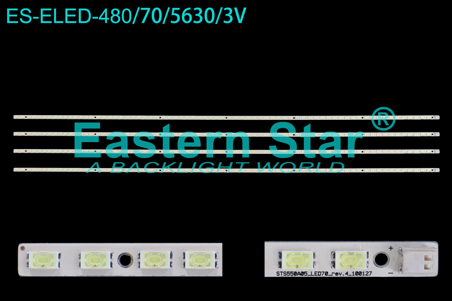 ES-ELED-480 ELED/EDGE TV backlight use for 55'' Samsung LTA550HQ06 , LTA550HJ05 STS550A05_LED70_REV.4_100127 LED STRIPS(4）