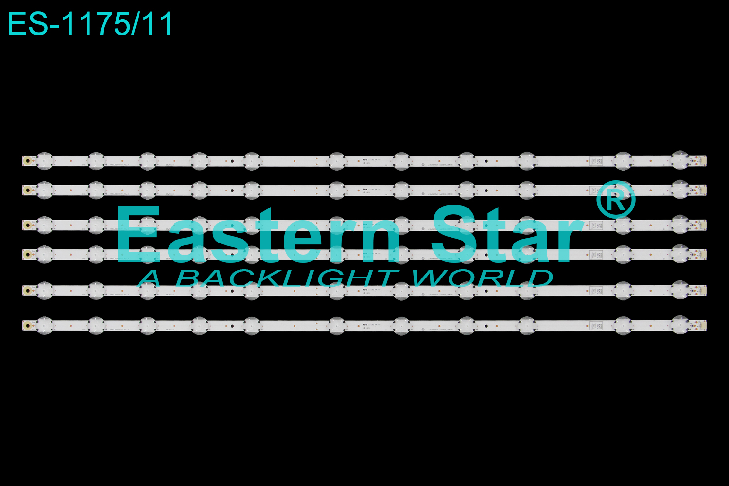 ES-1175 LED TV Backlight use for 65" Philips/Sanyo 65PFL5602/F7 UDULED0GS071 REV.A,  65W11S1P,  LG INNOTEK 65INCH FUNA, REV.A 2016.11.02, E128280  LED STRIP(6)