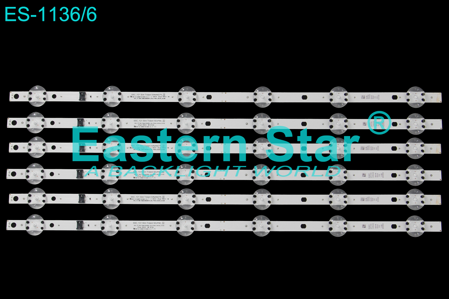 ES-1136 LED TV Backlight use for 50" Lg Y21 50UP80_LGD_PTN0.5_REV00_210105  Y21  50NANO75_INX_Ptn0.6_REV00_201206 LED STRIP(6)