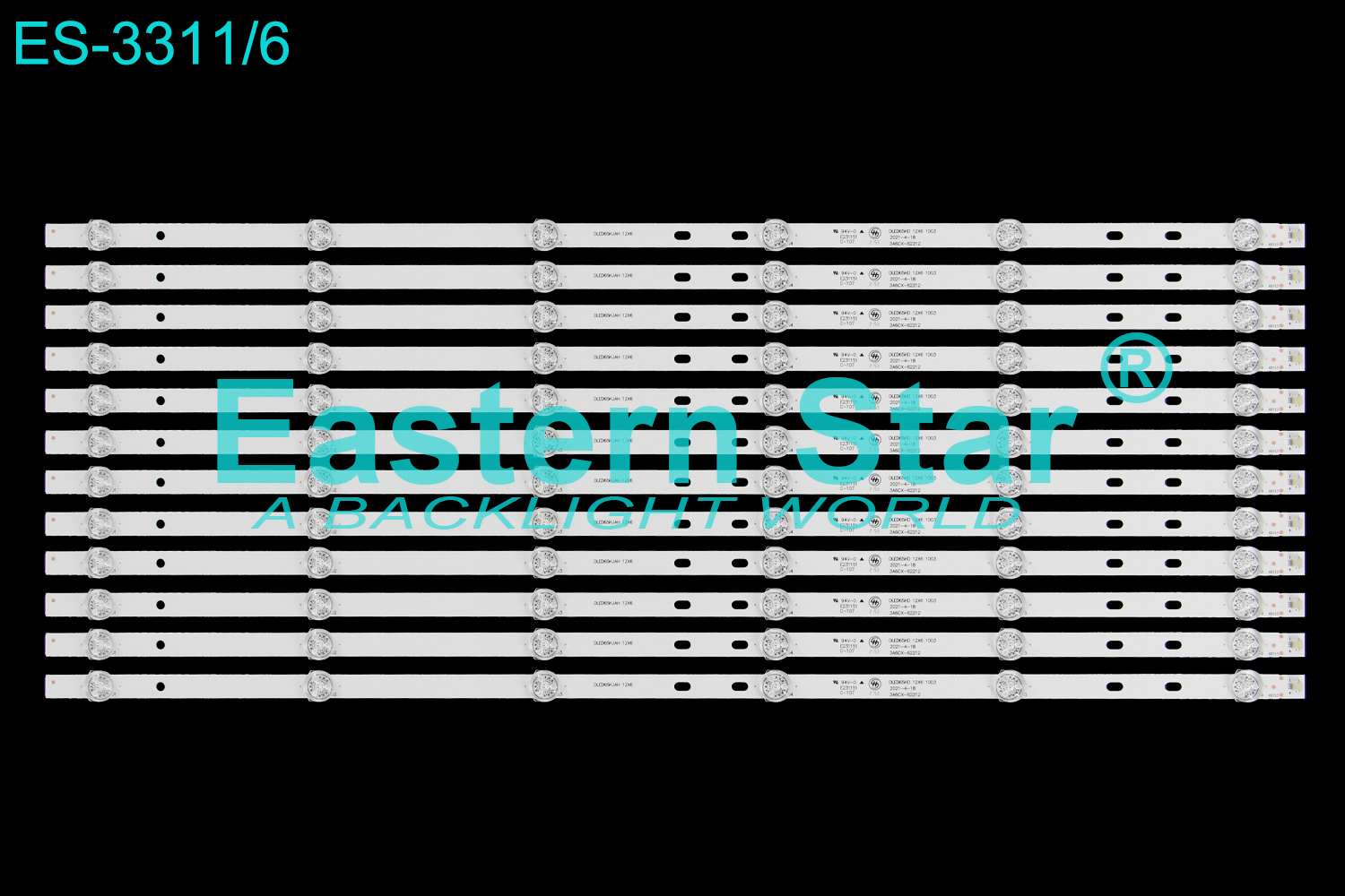 ES-3311 LED TV Backlight use for 65" ​Konka U65V5  SILO SL65V3 DLED65KJAH 12X6 DLED65HD 12X6 1003 2021-4-1803A6CX-62212 LED STRIP(12/16)