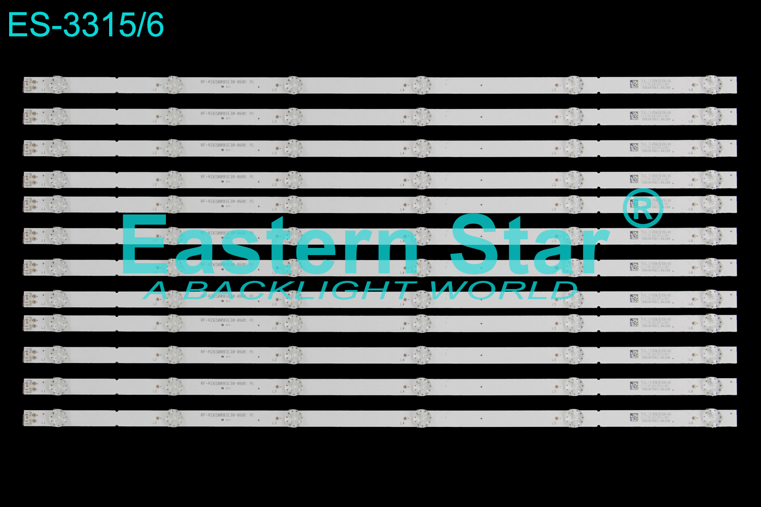 ES-3315 LED TV Backlight use for 65" Skyworth 65Q20200 RF-AZ65008SE30-0601A1 LED STRIP(12)