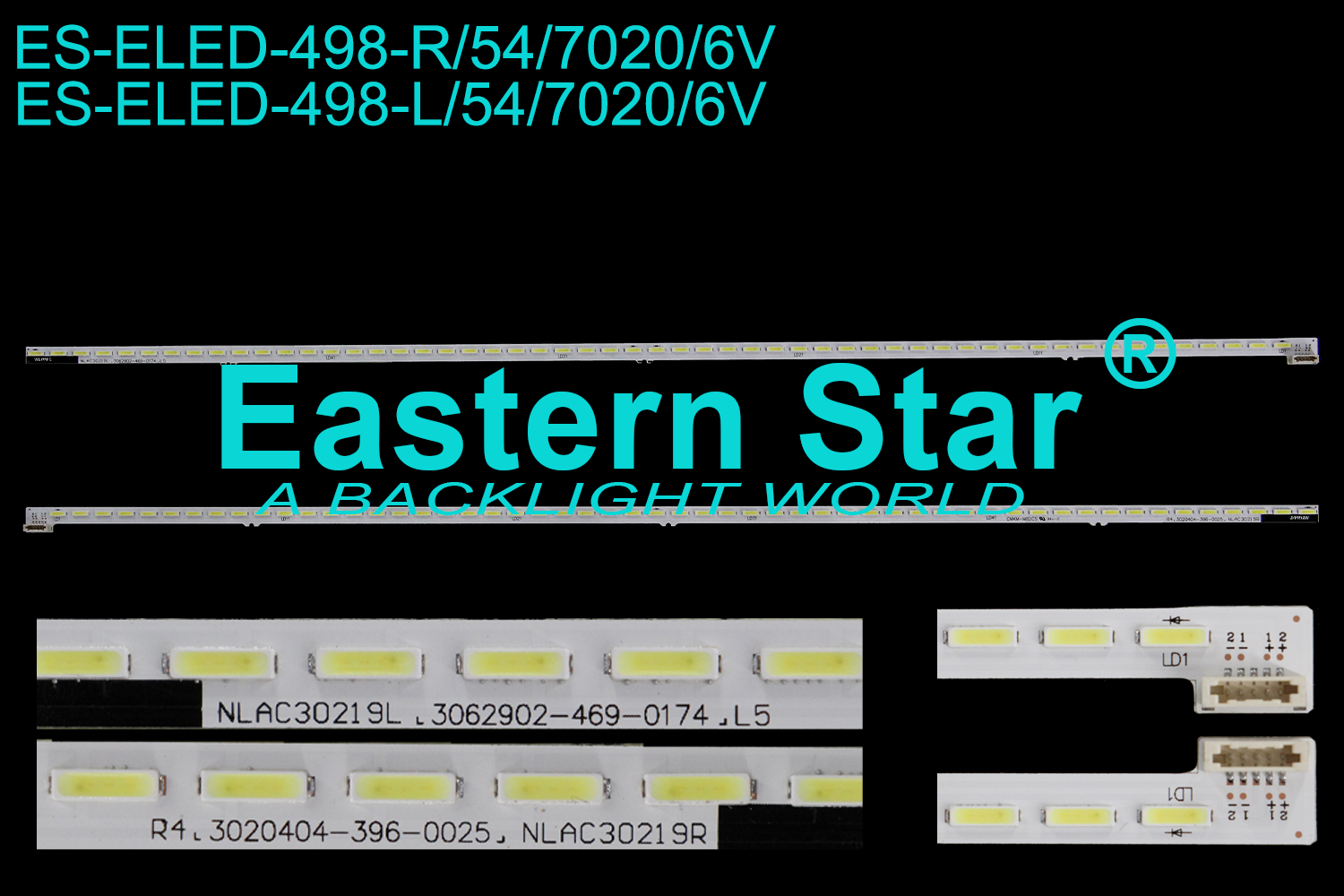 ES-ELED-498 ELED/EDGE TV backlight use for 46'' Sony  KDL-46W700A  L: NLAC30219L 3062902-469-0174 L5 . R:NLAC30219R 3020404-396-0025, 74.46T22.002-0-DX1 LED STRIPS(2)