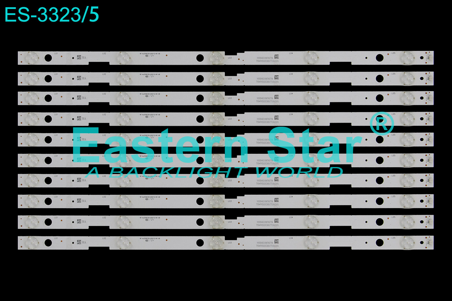 ES-3323 LED TV Backlight use for 55" Sharp LC-55CUG8052E,LC-55CFG6022E RF-AJ550E30-0501S-94 A6  LED STRIP(10)