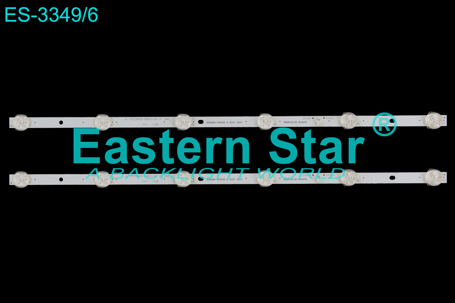 ES-3349=ES-3380 LED TV Backlight use for 24" Adler WL24SQS18A HL-2A238A28-0601S-01 A1 2*6  D39aD4-000000 H 5331 0001 8D2A-DLM2-360600 LED STRIP(2)