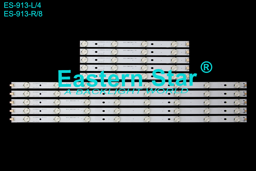 ES-913 LED TV Backlight use for 48" Xvision 48XK532 DLED48KJ5X12 0001.1-1 LED STRIP(10)