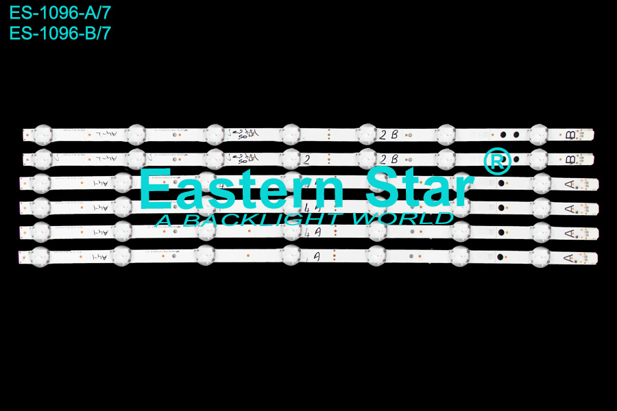 ES-1096 LED TV Backlight use for 50" Vestel 50UD8400/50UD6300 VESTEL 50" DRT UHD A/B-TYPE REV00 SUNG WEI 555V0 E74739  LED STRIP(6)