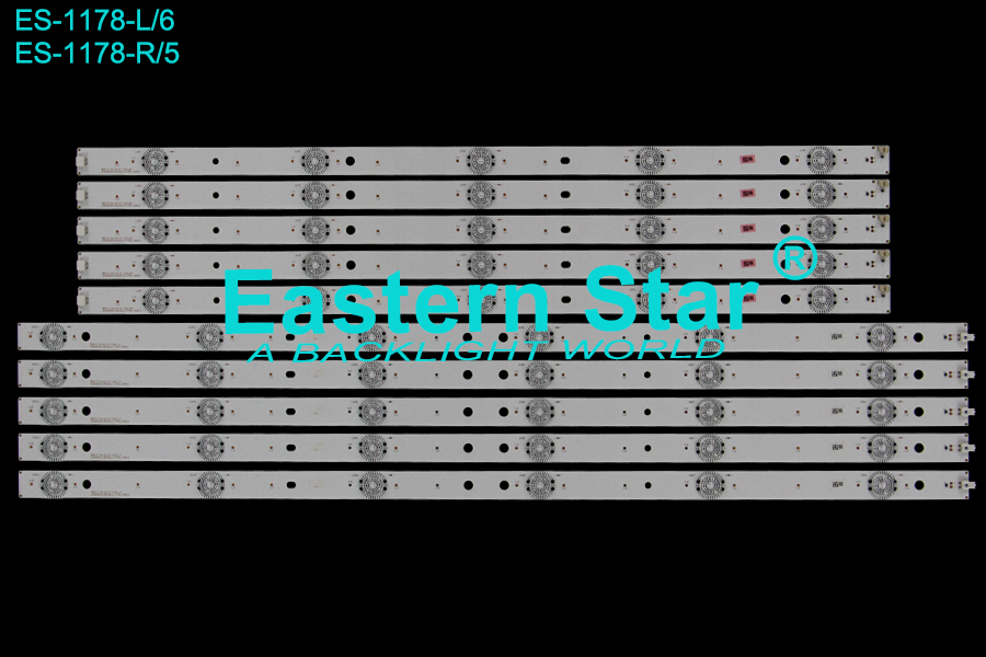 ES-1178 LED TV Backlight use for 60" SONY KDL-60R510A SVG600A13_REV06_R-TYPE_140513, SVG600A13_REV06_L-TYPE_140513  LED STRIP(10)