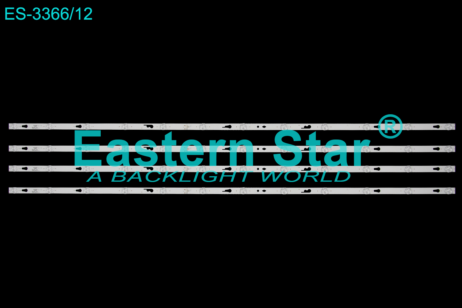 ES-3366 LED TV Backlight use for 55" Tcl TH-55FS435Q, 55D1200, 55D12-ZC22A, 55D1200 12*4 55HR332M12A0 V2  4C-LB5550T-HRP  LED STRIP(4)
