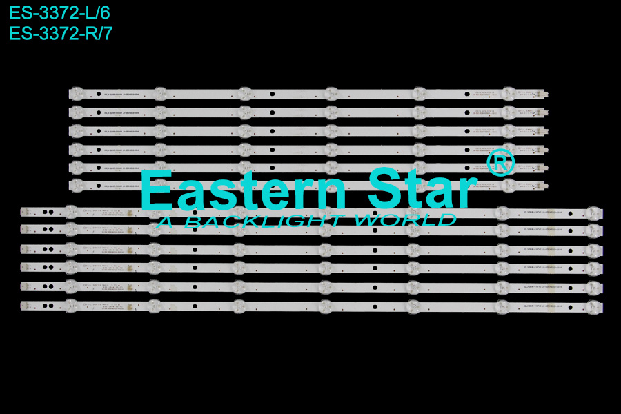 ES-3372 LED TV Backlight use for 55" Sunny SN055LD12AT071 6501L604R00010 , 6501L495L00010,  08-55C-3528-604X10-R-0111C , 08-55C-3528-495X10-L-0111C  LED STRIP(12)