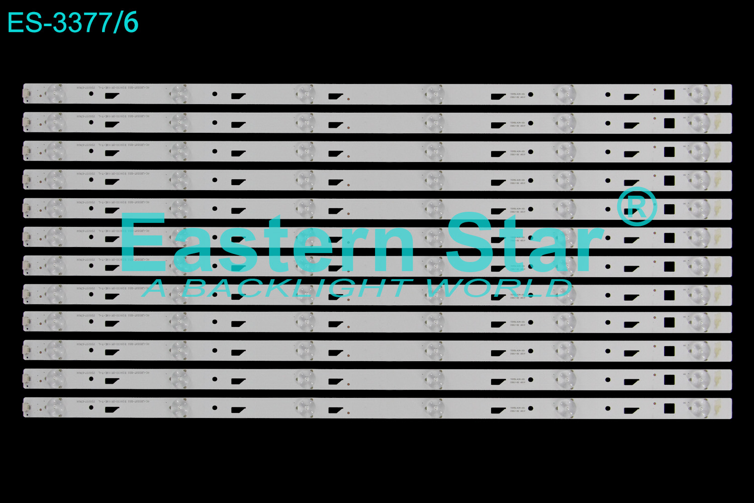 ES-3377 LED TV Backlight use for 55" SANYO 55L35EBC TD55L42A-V01, DSBJ-SS 6S1P, 4C-LB550T-DS1 BIN  LED STRIP(12)