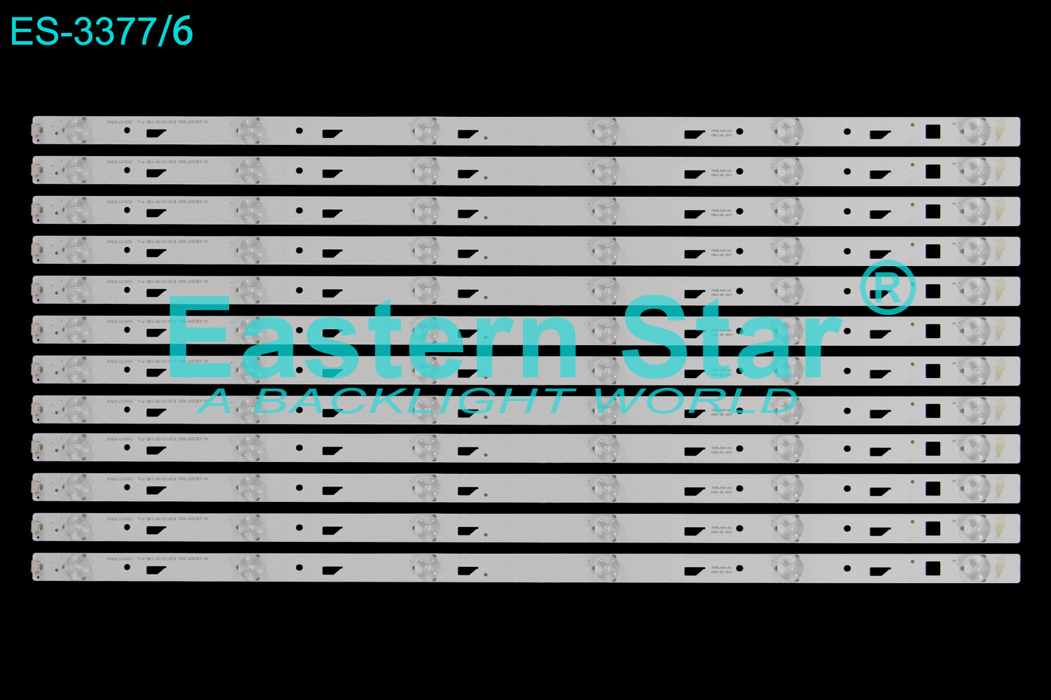 ES-3377 LED TV Backlight use for 55" Sanyo 55L35EBC TD55L42A-V01, DSBJ-SS 6S1P, 4C-LB550T-DS1 BIN  LED STRIP(12)